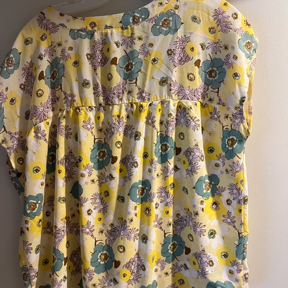 Loft floral cap sleeved blouse - Picture 2 of 5